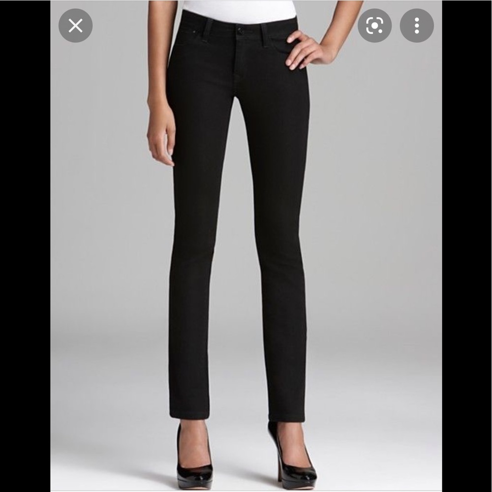 DL1961 COCO Curvy Straight Black Jeans